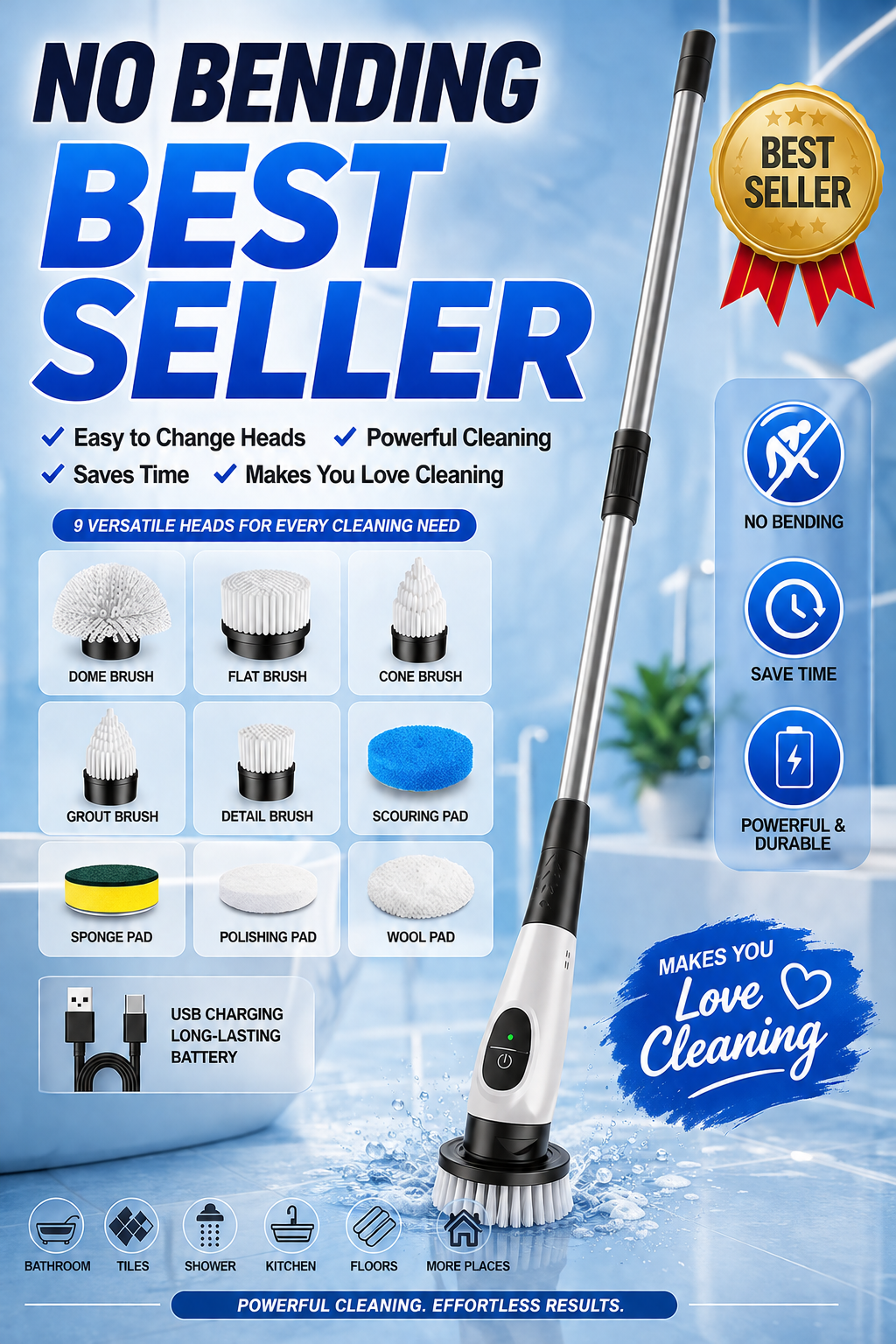 Cordless Motorized Rotary Scrubber